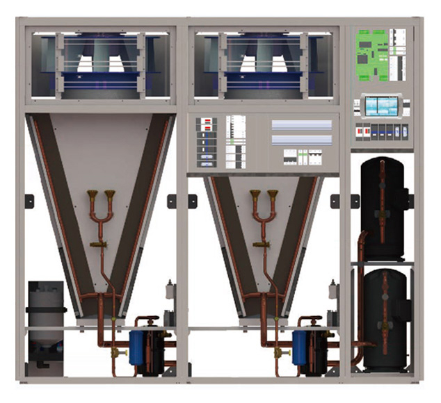 Unidades do condicionamento de ar DX da precisão da fase monofásica 6.4kW para Data Center e ele pequenos sala 2 do equipamento